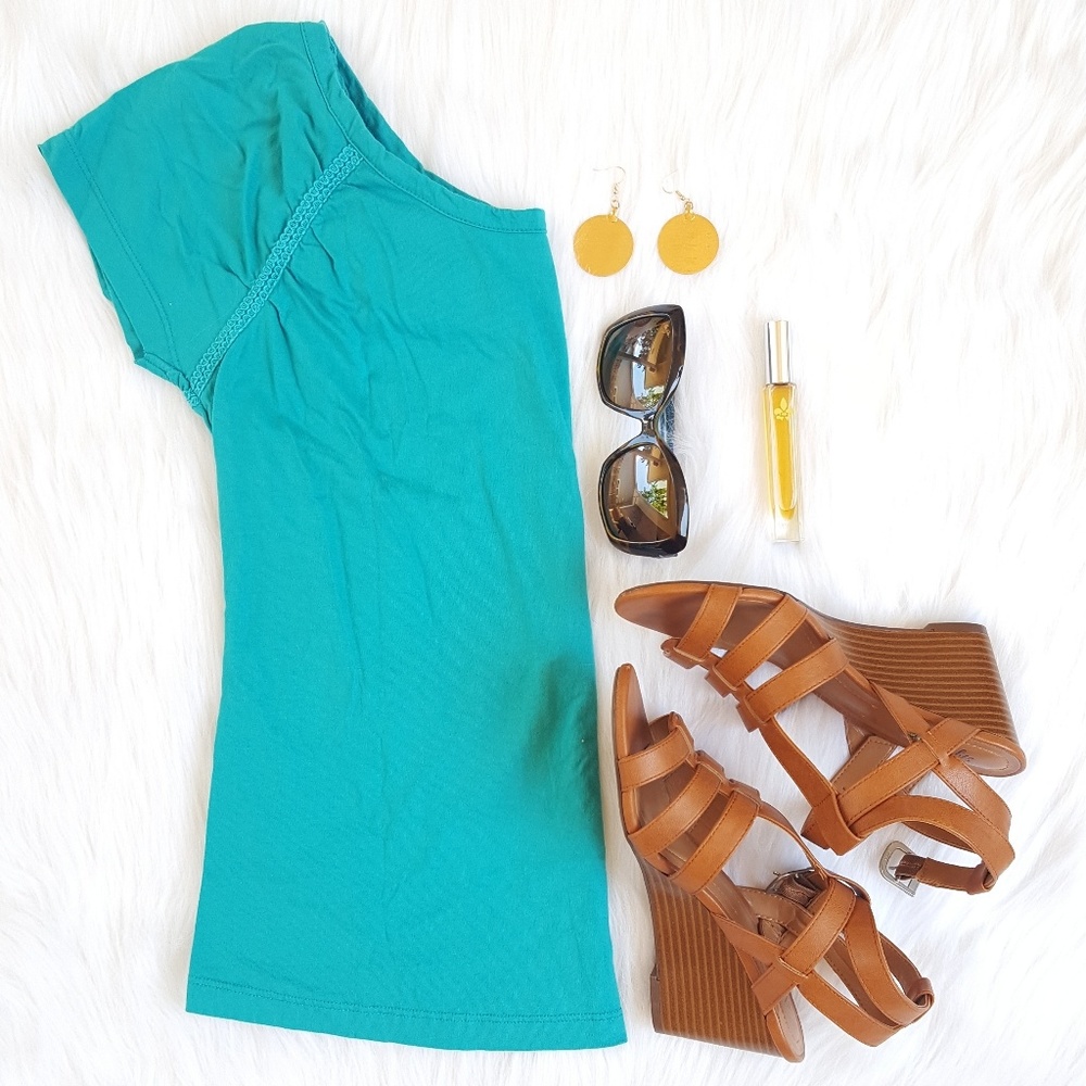 Casual Turquoise Tee Shirt
